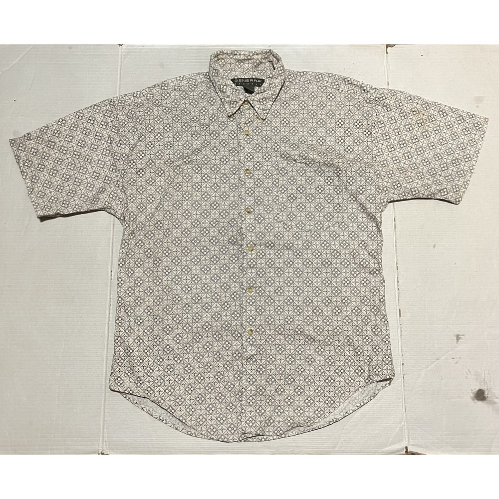 Generra Reserve Vintage Short Sleeve Button Down‎ Shirt Mens Size Large Hawaiian